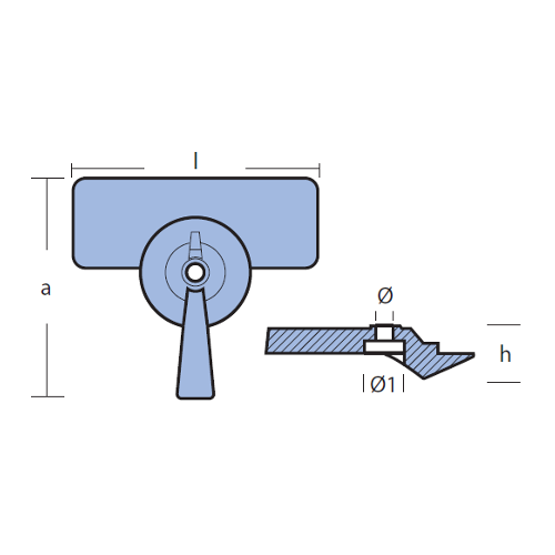 Anodo Placca per fuoribordo Yamaha 9,9-15 HP, Anodi Yamaha